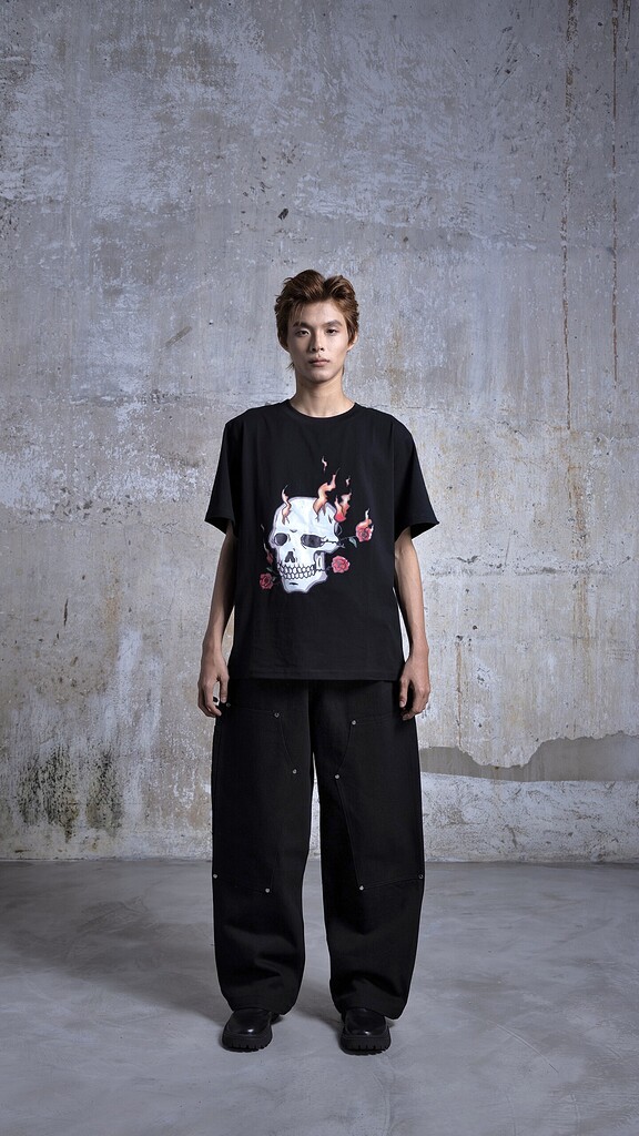Tee Rose Skull